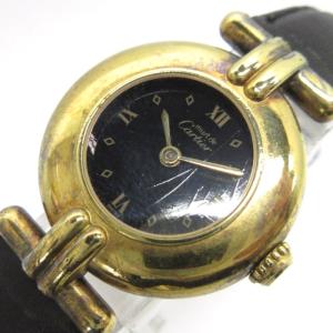 Cartier Vermeil Rivoli Quartz ARGENT ヴェルメイユ マスト 腕時計 ブラック
