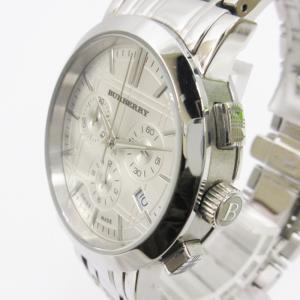 BURBERRY ヘリテージ 腕時計 クオーツ クロノグラフ デイト SS BU1372 シルバーカラー 