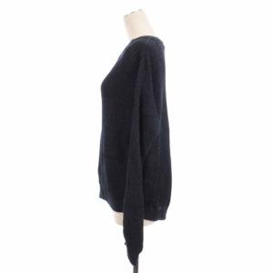 SEYA. リブニット セーター クルーネック オーバーサイズ S 紺 ネイビー