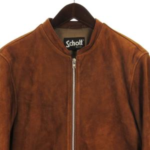 Schott ×EDIFICE ラムレザー ジャケット 3171066 ブラウン M