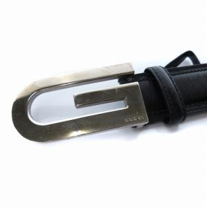 GUCCI レザーベルト 138590 478708 80 32 黒 ブラック