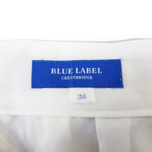 BLUE LABEL CRESTBRIDGE チェック スカート 38 ホワイト ブラウン系 241015E
