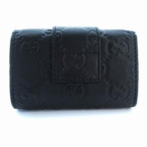 GUCCI キーケース グッチシマ ハートモチーフ 6連 203551 黒 ブラック