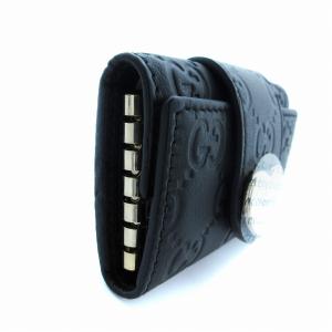 GUCCI キーケース グッチシマ ハートモチーフ 6連 203551 黒 ブラック