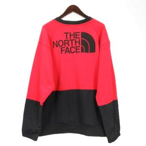 THE NORTH FACE スウェット トレーナー 切替 アウトドアウェア レッド ブラック L 241105E