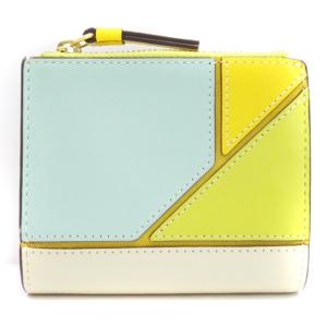 TORY BURCH Walker Patchwork Mini Wallet Mint ウォーカー パッチワーク  二つ折り 財布 レザー マルチカラー