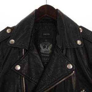DIESEL ダブル ライダース ジャケット ブラック L