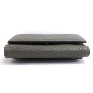 A.P.C. 良品 Lois コンパクト ウォレット ミニ財布 三つ折り レザー グレージュ系 SM3