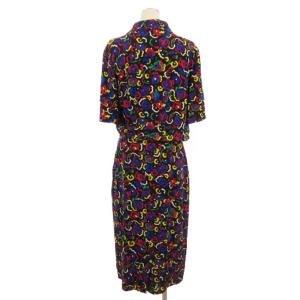 FENDI 365 ワンピース ロング 五分袖 総柄 マルチカラー SM3