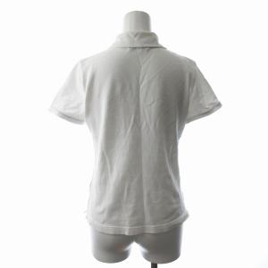 BURBERRY BLUE LABEL ポロシャツ 半袖 ワンポイント 刺繍 38 S 白 ホワイト