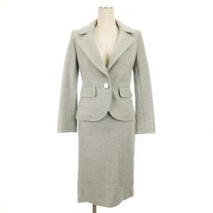 セットアップ スーツ ジャケット スカート バイヤス ウール 34 グレー 241108E