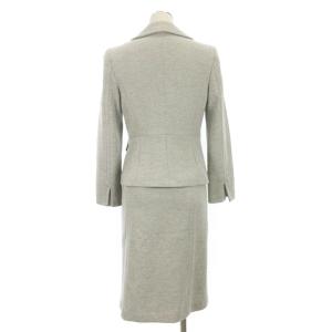 23区 セットアップ スーツ ジャケット スカート バイヤス ウール 34 グレー 241108E