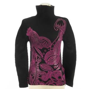 ストレッチプリーツ カットソー ブラック