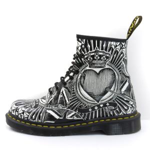Dr.Martens Playing Card Printed 8ホール ブーツ カードプリント トランプ レザー 1460 黒 ブラック UK6