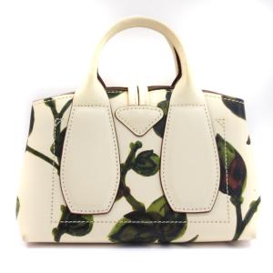 Longchamp 22SS ロゾ トップハンドル バッグ ショルダー XS 2WAY レザー 総柄 アイボリー カーキ SM3