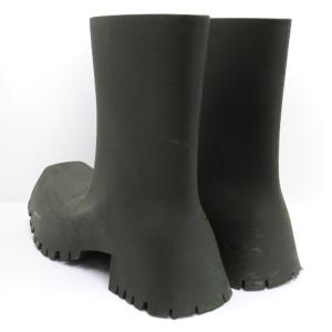 BALENCIAGA 22SS TROOPER RUBBER ブーツ 680660 W0FO8 カーキ 28.5cm