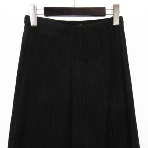 PLEATS PLEASE ISSEY MIYAKE イッセイミヤケ プリーツ パンツ イージー 無地 ストレッチ 黒 ブラック M GY09
