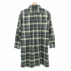 mont-bell 美品 ネルシャツ ロング チェック柄 長袖 M 緑 グリーン