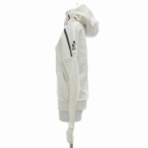 adidas ジップアップパーカー ジャージ 鹿の子 フード ロゴ L 白 ホワイト S94564