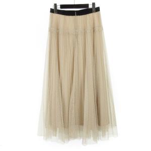 CELFORD レース プリーツ ロング スカート 38 アイボリー 241202E GY09