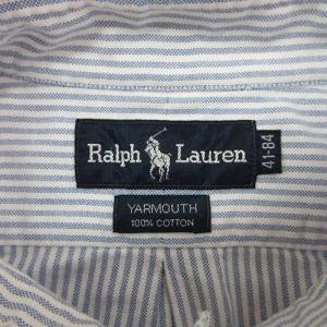 RALPH LAUREN シャツ 長袖 ストライプ ボタンダウン ブルー 241202E GY09