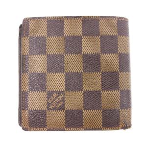 LOUIS VUITTON ダミエ エベヌ ポルトフォイユマルコ 二つ折り財布 ウォレット N61675 ブラウン系 AA