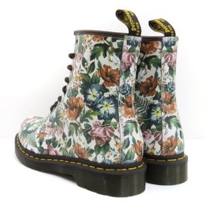 Dr.Martens タグ付き 1460 W Floral Garden Print Backhand ブーツ 8ホール レースアップ レザー 花柄