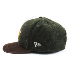 NEW ERA 59FIFTY MLB Corduroy 2-Tone オークランド・アスレチックス コーデュロイ  カーキ チョコバイザー