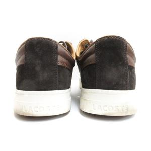 LACOSTE レザー スニーカー 切替 9.5 ブラウン 241126E 靴