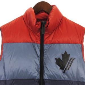 DSQUARED2 メイプルリーフ ダウンベスト ジップアップ マルチカラー 46 AA
