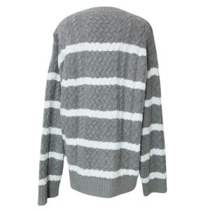 gelato pique セットアップ ルームウェア ボーダーアランプルオーバー 長袖 パンツ グレー ホワイト F GY99