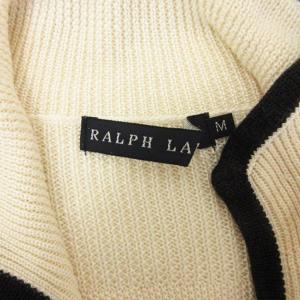 RALPH LAUREN ニット カーディガン 半袖 シルク アイボリー M 241226E