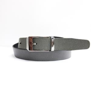 LOUIS VUITTON タイガ サンチュール リバーシブル ベルト レザー M9566 ブラック グレー