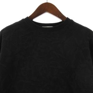 BEAUTY&YOUTH UNITED ARROWS ボタニカルジャカード プルオーバー ニット カットソー 総柄 1612-299-5292 ブラック F