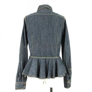 sacai luck デニム シャツ 長袖 バックフレア スタッズ装飾 3 インディゴ