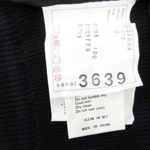 sacai シャツドッキング ボーダー ニット 2 ブラック 250109E
