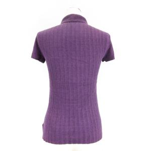 EMPORIO ARMANI ポロシャツ ニット 半袖 40 パープル 250109E
