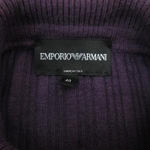 EMPORIO ARMANI ポロシャツ ニット 半袖 40 パープル 250109E