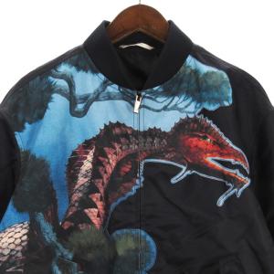 VALENTINO 転写 ジャケット ブルゾン イタリア製 tv0cif156aa ブラック 50