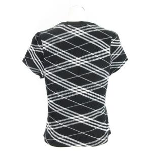 BURBERRY LONDON カットソー 半袖 チェック 4 ブラック 250110E GY99