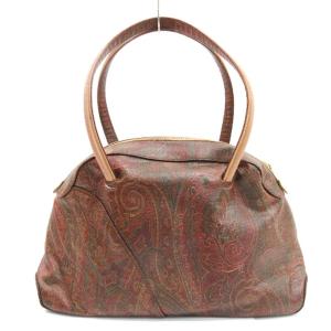 ETRO ペイズリー柄 トートバッグ ショルダー ブラウン 241227E 鞄