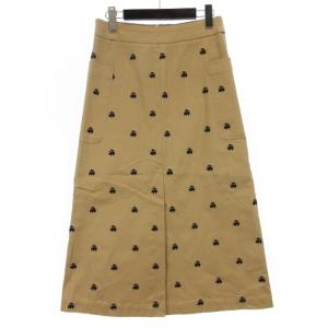 Brooks Brothers スカート 刺繍 総柄 2 ベージュ 250116E