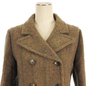 RALPH LAUREN ヘリンボーン ジャケット ダブル ウール アルパカ混 ブラウン系 7