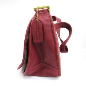 COACH オールドコーチ ショルダーバッグ 9338 レザー ターンロック レッド 鞄