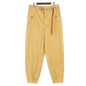 テーパードパンツ ボタンフライ ブラウン系 42