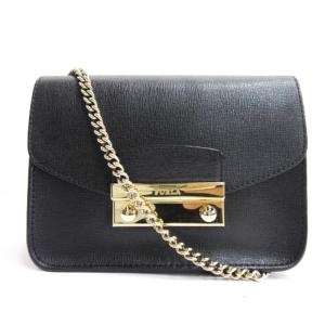 メトロポリス チェーン ミニ ショルダーバッグ レザー ブラック AA