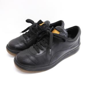 LOUIS VUITTON ローカット スニーカー レザー ブラック AA