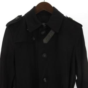 BURBERRY LONDON トレンチコート ベルト付き ウール ブラック M