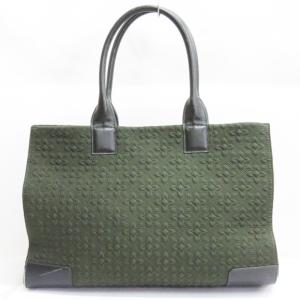 TORY BURCH ロゴ キルティング トートバッグ カーキ AA