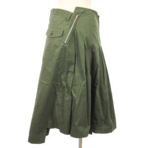 JUNYA WATANABE コムデギャルソン COMME des GARCONS 変形プリーツ デザイン スカート ロング カーキ S